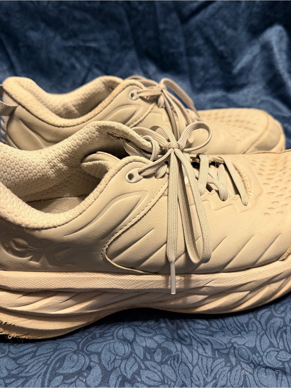 Hoka Men's Running Shoes in Beige Cream
